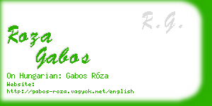 roza gabos business card