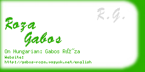 roza gabos business card